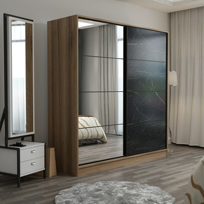 Armoire-penderie 2 portes avec 2 tiroirs