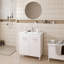 32-Inch Floor-Mounted Bathroom Vanity With Sink Combo,Double Doors With Soft Close Hinges,Bathroom Cabinet With Adjust Shelf,Metal Handle ,Ceramic Basin,Adjustable Silver Feet,Glossy White-1735759221
