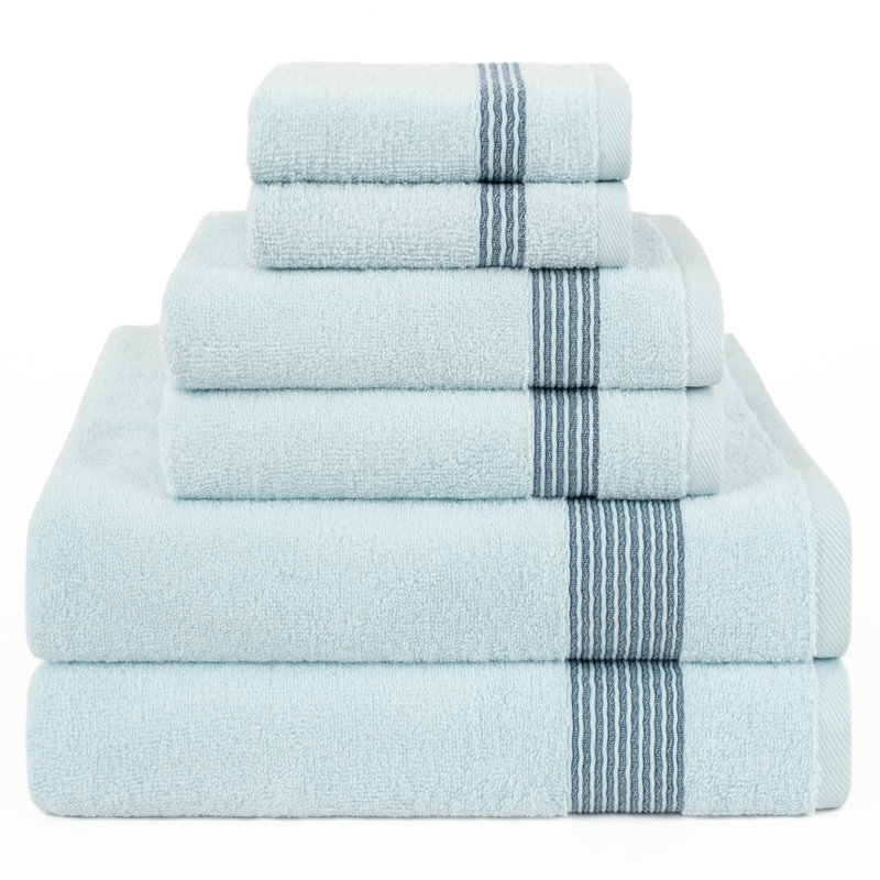 Ensemble de serviettes de bain luxueuses 100% coton 6 pièces, Ciel