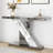 Rillamas 47.24'' Mirrored Glass Console Table Imitation Marble Sofa Entryway Table