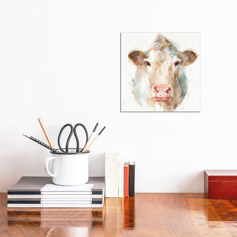 Farm Friends II by Lisa Audit - Painting on Canvas, Black Framed, 30.48 cm H x 30.48 cm W, Black Framed