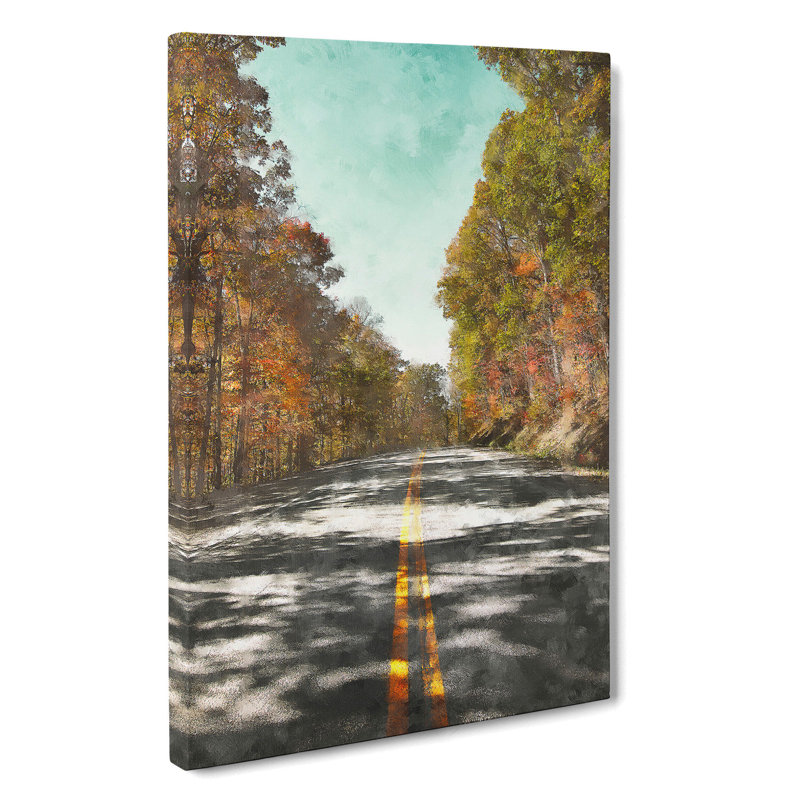 Road Through An Autumn Forest Vol.1 - Wrapped Canvas, 60cm H x 40cm W x 3cm D