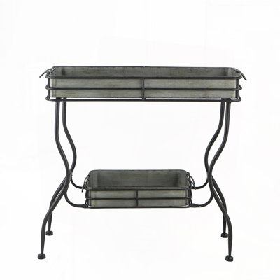 Galvanized Tray Table Accent Table