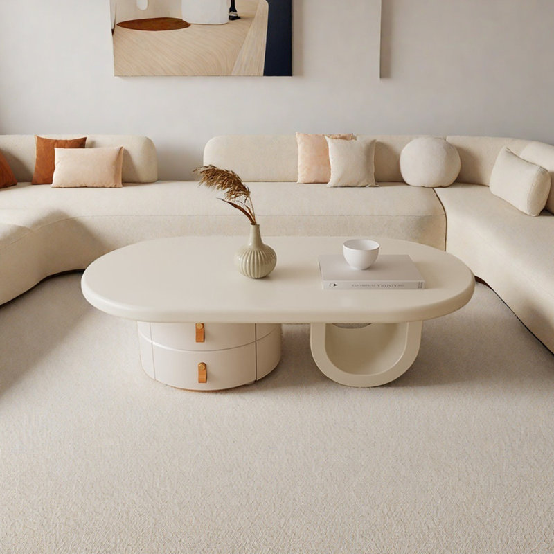 Cream Style Coffee Table, 15.74" H x 39.37" L x 23.62" W