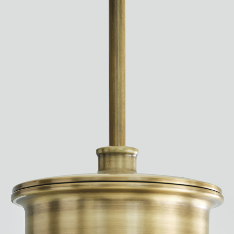 Downrod Ceiling Fan, Hand Rubbed Brass