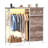  6 Drawer Dresser with Hanging Rack and Shoe Rack, Fabric Storage Dresser with Charging Station and LED Lights for Bedroom, Closet, Entryway-1228887841