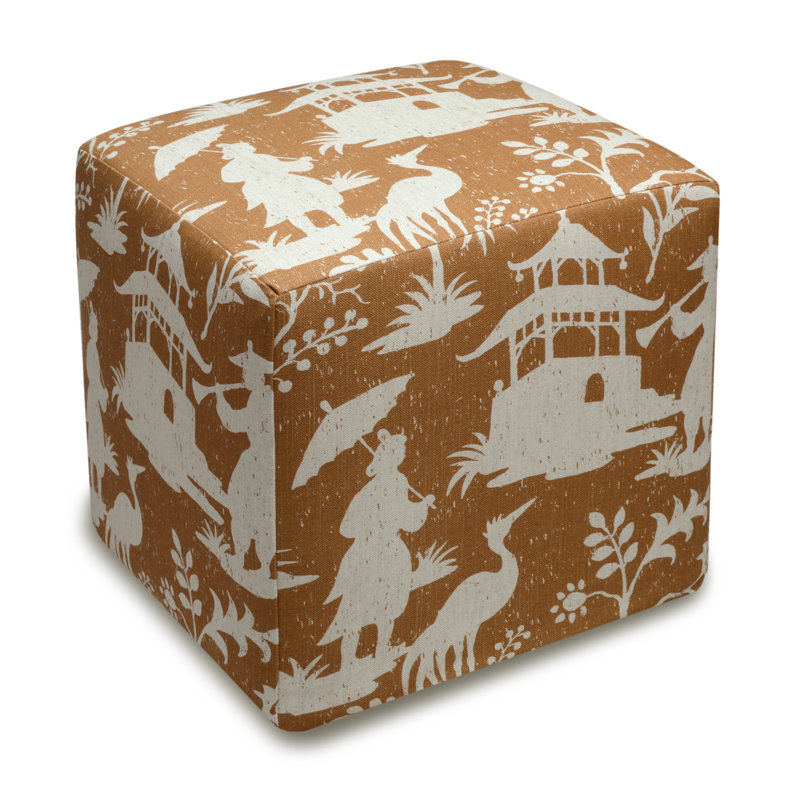 Montour Upholstered Ottoman, Caramel