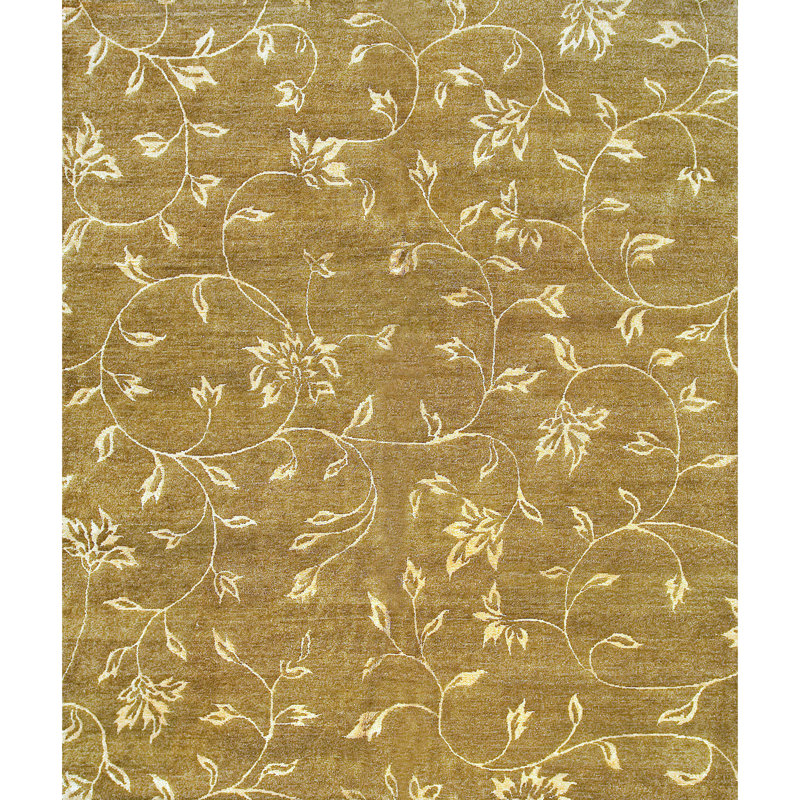 Himalayan Floral Area Rug in Brown, Rectangle 9'11" x 13'10"