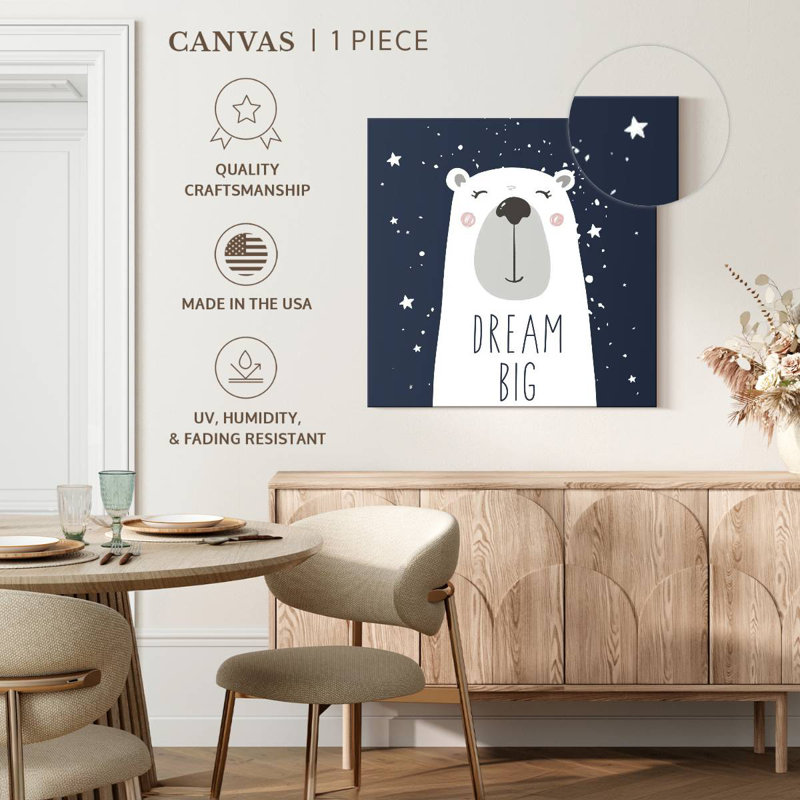 Ashelle Dream Big Bear, typographie, H 33 po x l 33 po