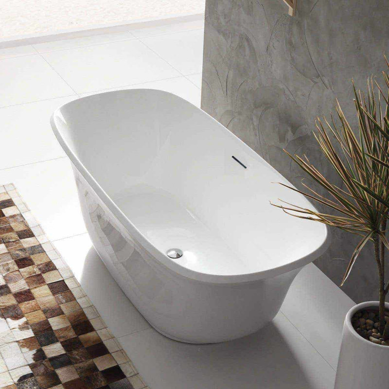 Baignoire de trempage autoportante en acrylique 67,94 "x 31,25" Augustus