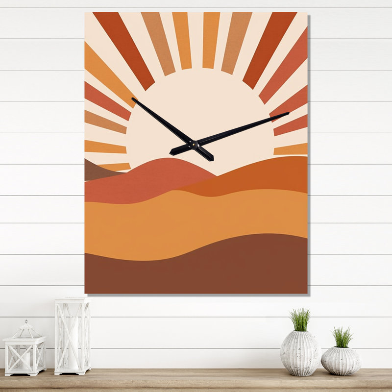 Horloge murale rétro Mid-Century II, Très grand
