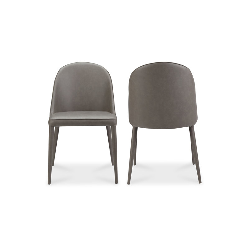 Brennon Upholstered Dining Chair, Grey Faux Leather