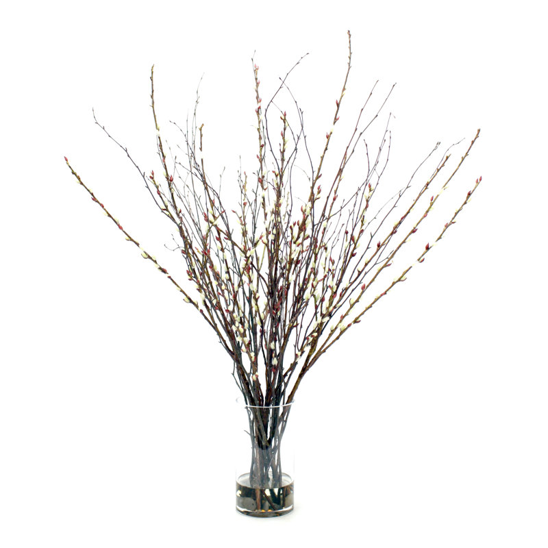 47'' Faux Birch Branch in Glass Planter