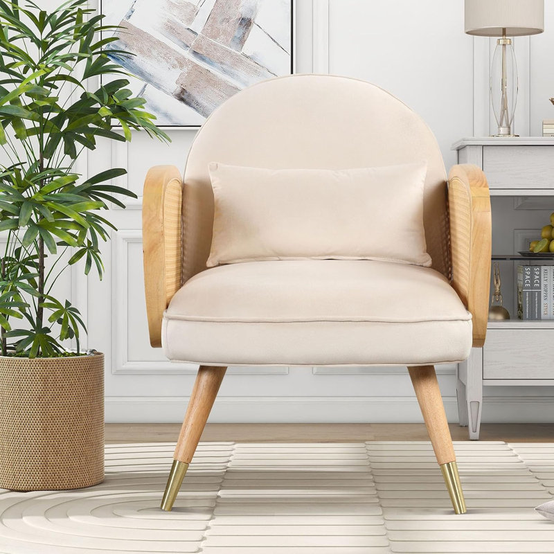 Fauteuil rembourré en mousse, Blanc