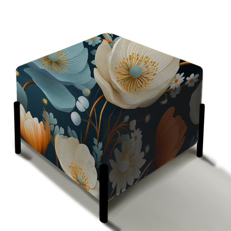 Repose-pieds mâle à motif floral