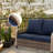 54.1'' Wide Straight Metal Loveseat with Cushions-115188346