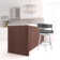 Dehn Modern Swivel Counter or Bar Height Barstool with Open Back and Footrest in Metal and Faux Leather