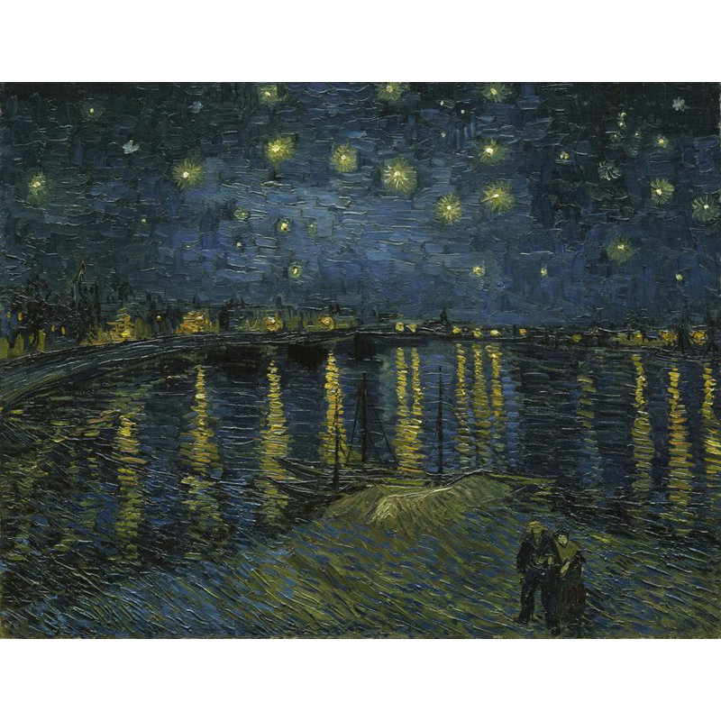 "Nuit étoilée" par Vincent Van Gogh - Toile tendue avec châssis, H 17 po x l 24 po