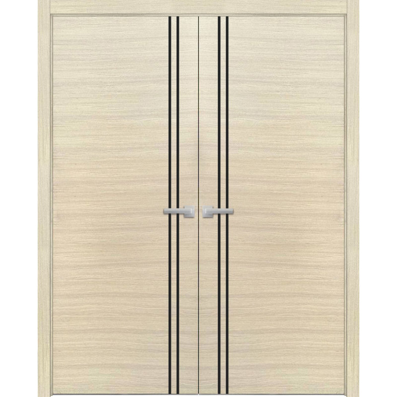 Portes françaises en bois massif massif, 48 po x 84 po