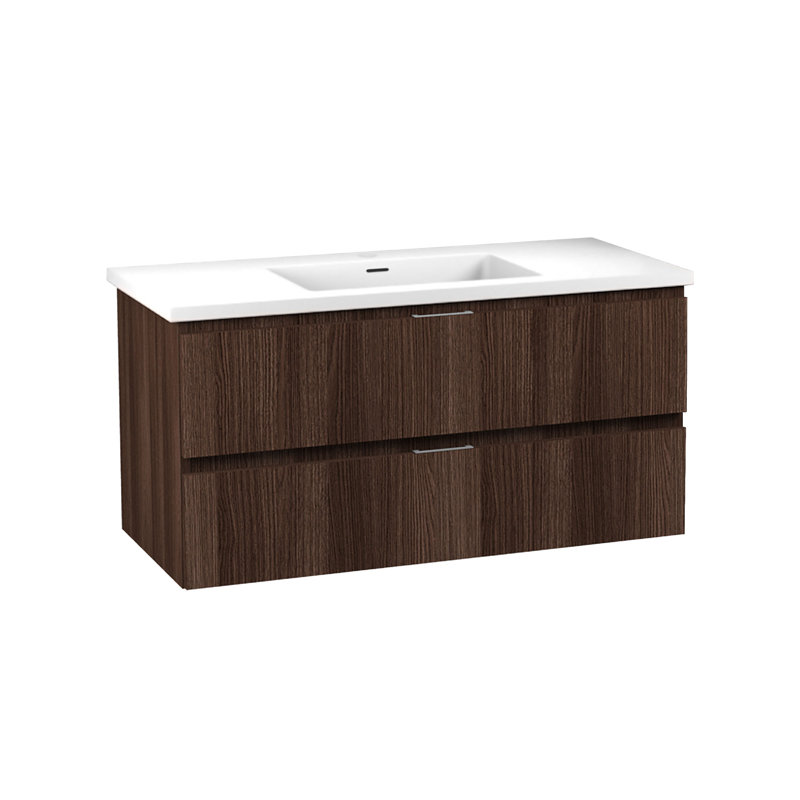 Ensemble de meuble-lavabo simple 39 po Conques, Marron