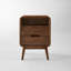 Table de chevet en bois massif avec 2 tiroirs l 16,5 po MCM-804255620-800595015
