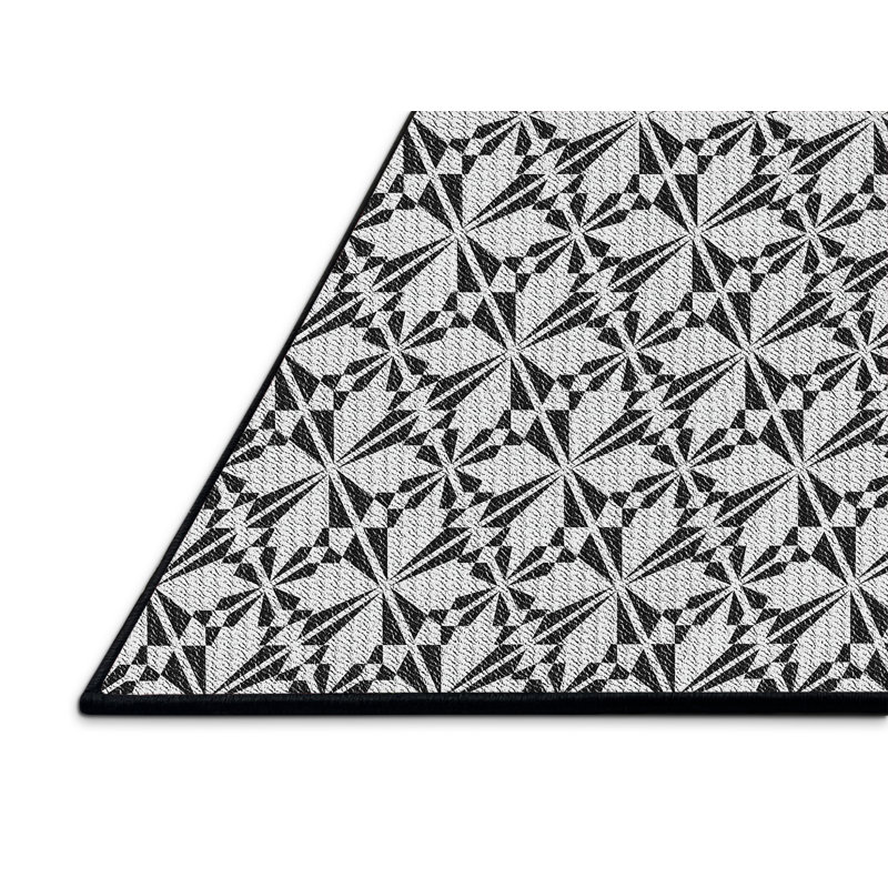Tapis gris tissé à la machine, Rectangle 8 pi x 12 pi