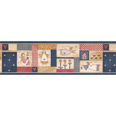 Aries, anges, étoiles, cœur, fleurs, bordure murale