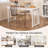 63'' Rectangular Farmhouse Kitchen Table w/Heavy Duty Metal Legs for Dining Room
