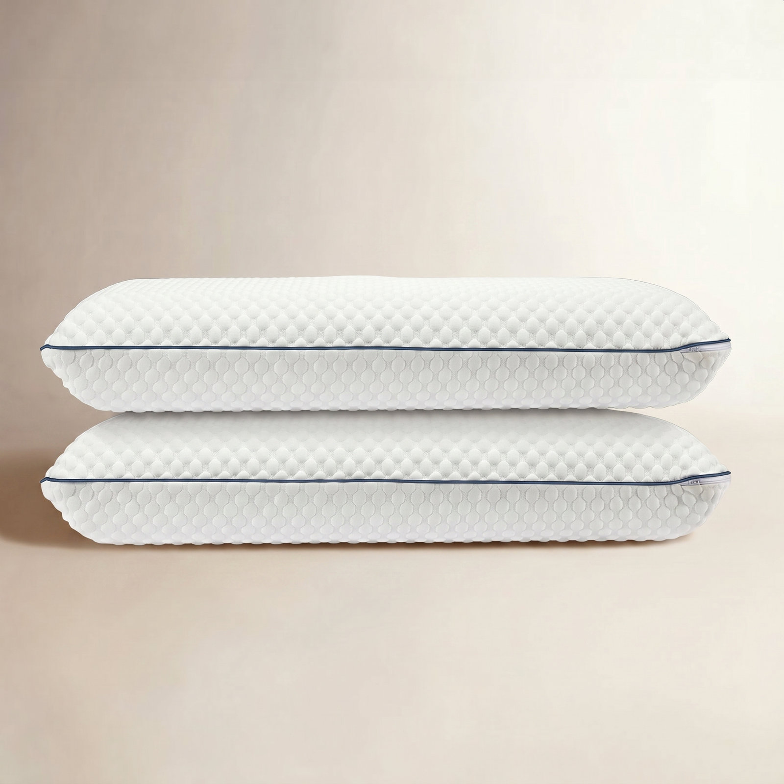 Plush Memory Foam Pillow, Standard/Queen, 2 - Pack, Medium