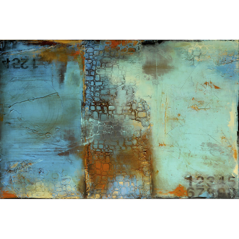 Deja Blue - Painting, 81cm H x 122cm W, Wrapped Canvas