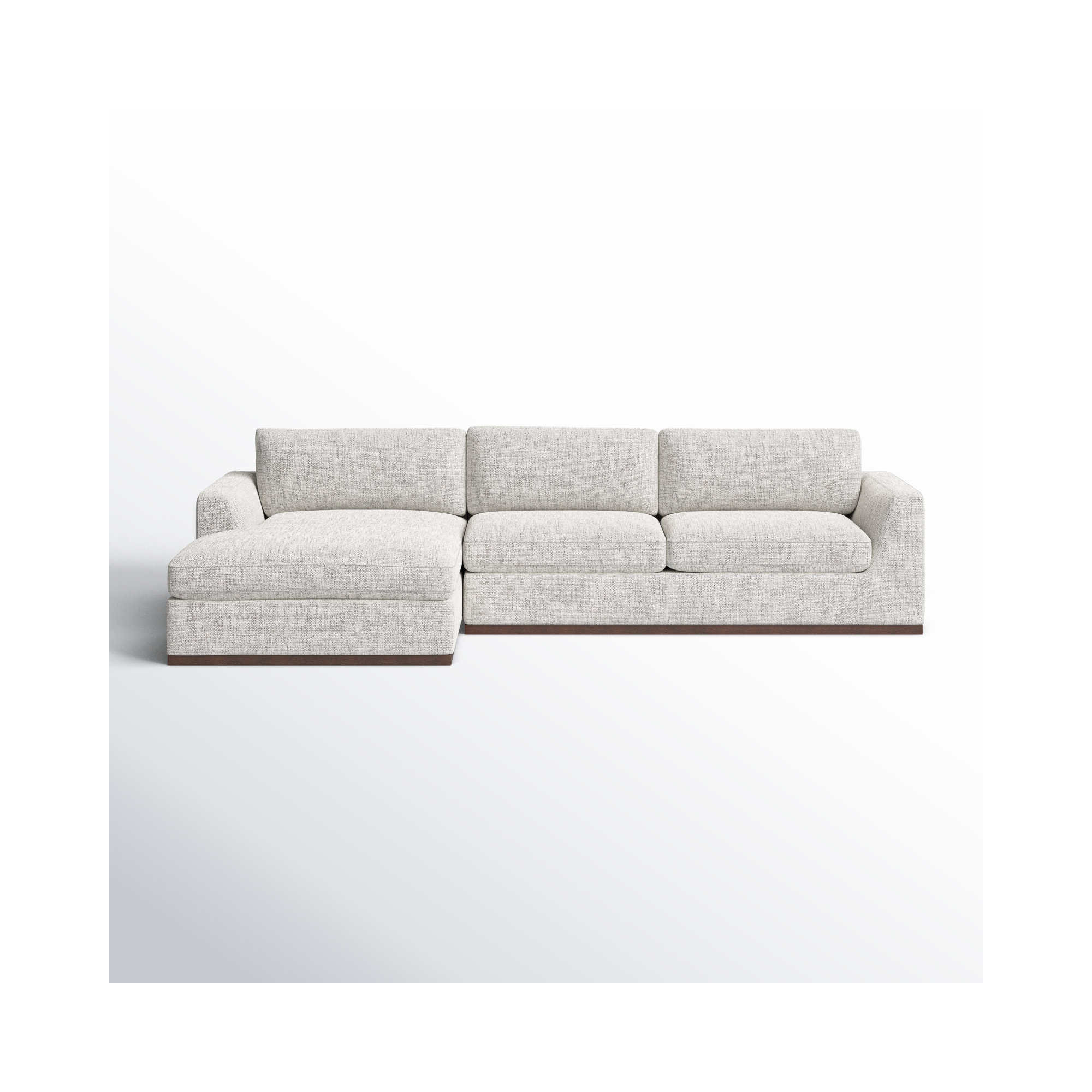 Marah Modular Upholstered Chaise L-Sectional, Left Hand Facing, Merino/Cotton