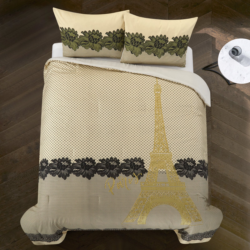 Ensemble d'édredon 3 pièces Paris Lace, Édredon grand + 2 taies décoratives