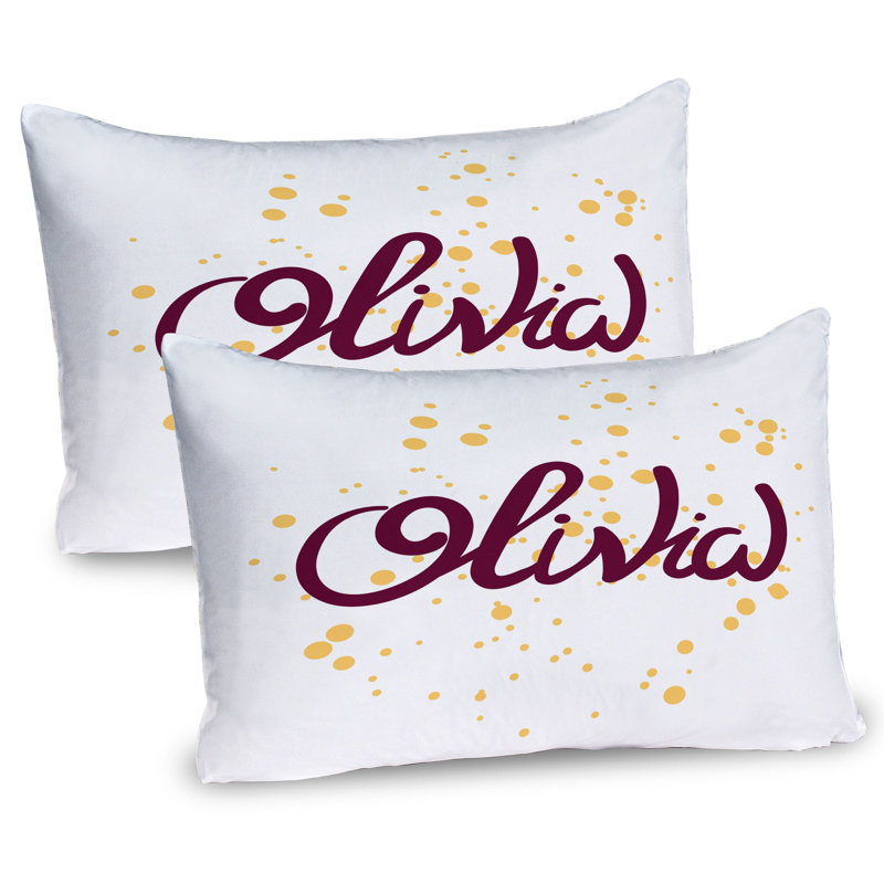 Ensemble de 2 taies décoratives Ambesonne Olivia marron et moutarde, H 20 po x l 30 po