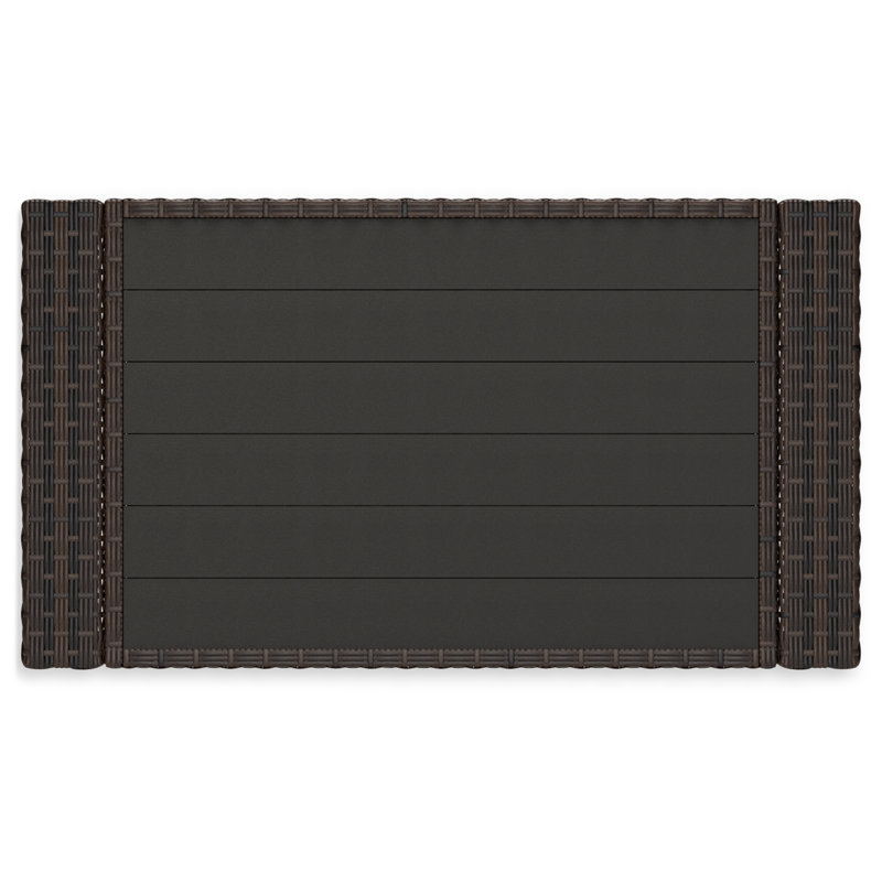 Windglow 44" Brown Pine Wood Rectangular Coffee Table
