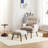 3-Piece Velvet Living Room Set Two Reclining Accent Chair with Ottoman & a Convertible Sofa Bed