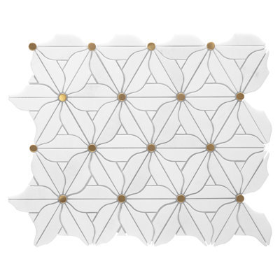 Carrelage mosaïque en marbre poli
