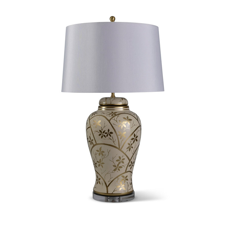 Lampe tonnelle dorée