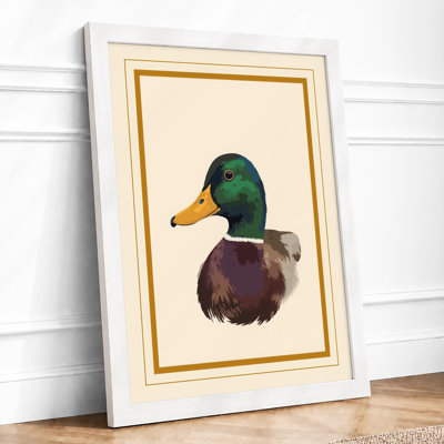 Mallard In Profile Botanical - Print