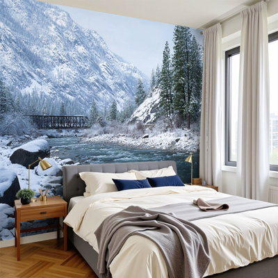 Peel and Stick Wallpaper Modern Self Adhesive Wall Mural for Bedroom Wenatchee river winter Wenatchee river is river state Peel and Stick Wallpaper Modern Self Adhesive Wall Mural for Bedroom Wenatchee river winter Wenatchee river is river state