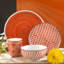 Simpatico 16 Piece Dinnerware Set In Opulent Orange-2059217907