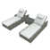 Griffing 29.53" Long Reclining Outdoor Chaise Lounge Set with Cushions and Table