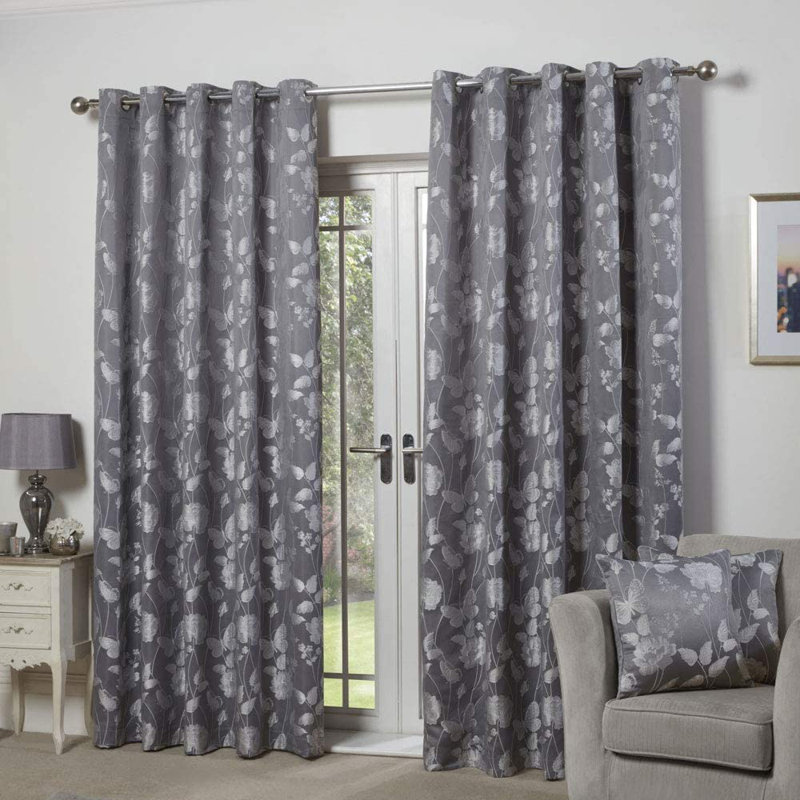 Sammi Room Darkening Curtain Pair, Silver