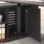 Bureaux de direction modernes en L avec armoire de rangement latérale