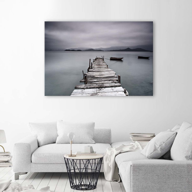 Winter Lake Landscape - Wrapped Canvas Print, 70cm H x 100cm W