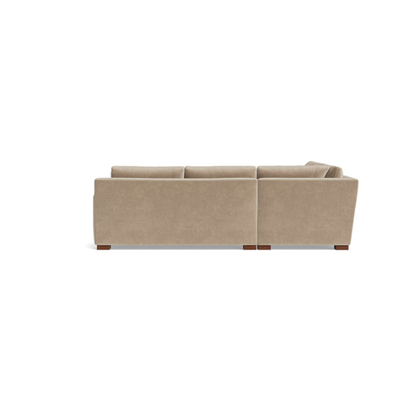 Catalina Sectional, Left Hand Facing, Velvet - Beige