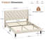 Upholstered Bed Frame with Diamond Button Tufted Headboard-1491723743-1491723740