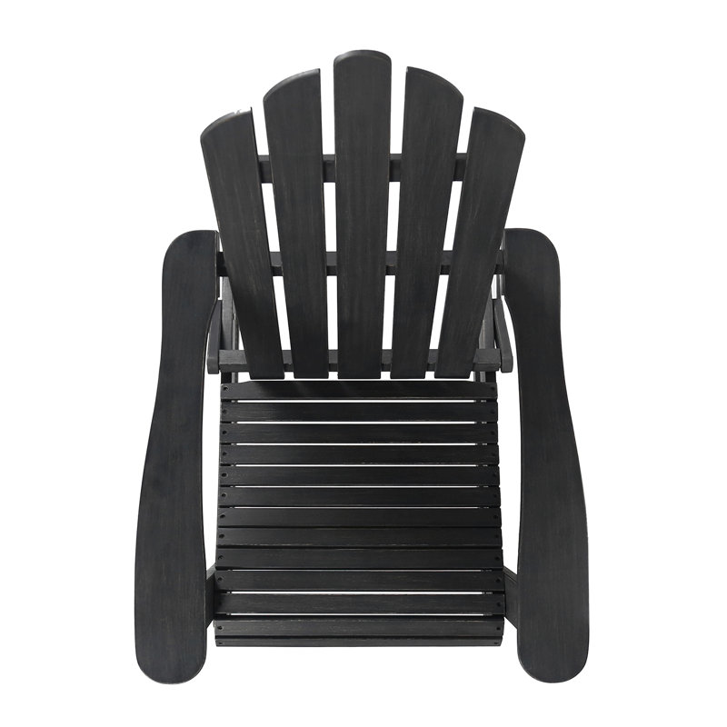 Hollywood Foldable Adirondack Chair, Dark Gray