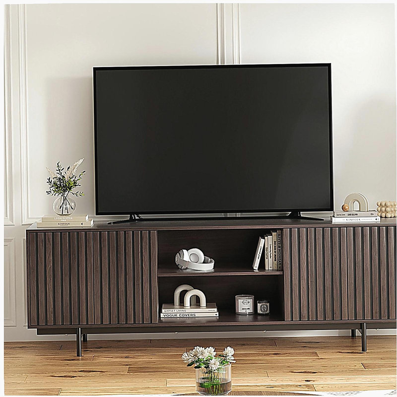 Meuble télé Mid Century, Noyer foncé