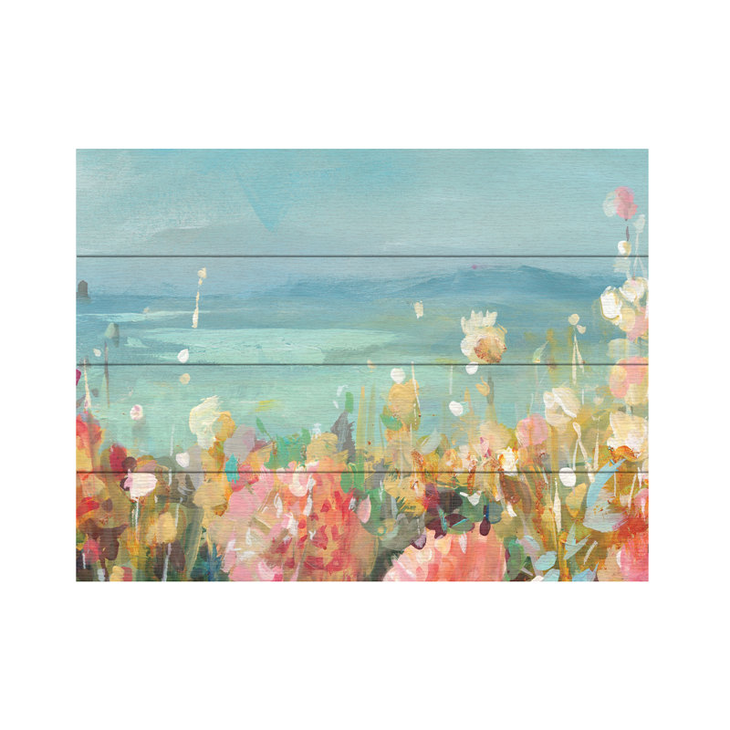 «Coastal Dahlias Crop» sur bois, H 12 po x l 16 po