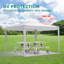 Pavillon de jardin escamotable 10X10FT, paroi latérale pour l'extérieur avec UPF 50+ et sac de poids et sac de transport-123218913
